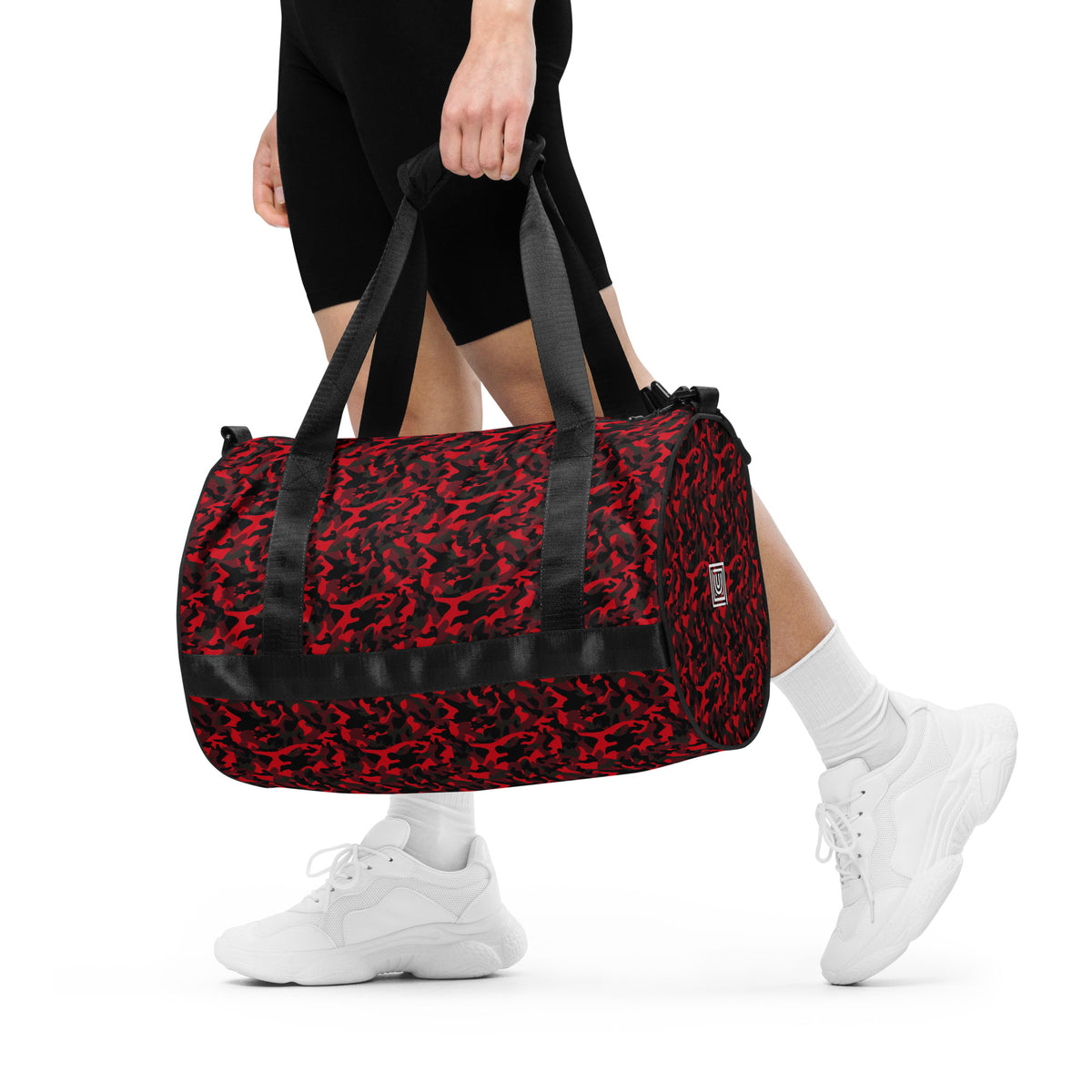 Red Camouflage Round Gym & Dance Bag