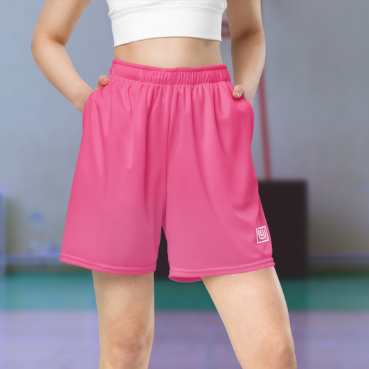 Shorts en maille Essential rose — Unisexe
