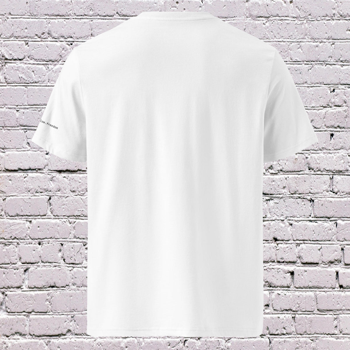Back view of UNCLASSD CORE White minimal dance  training tee