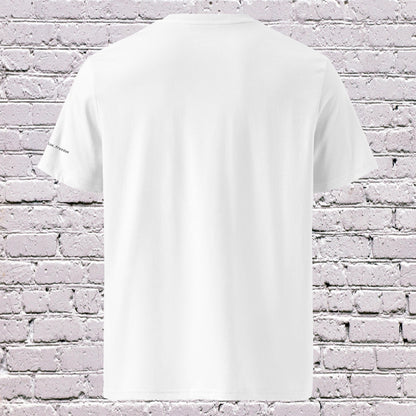 Back view of UNCLASSD CORE White minimal dance  training tee