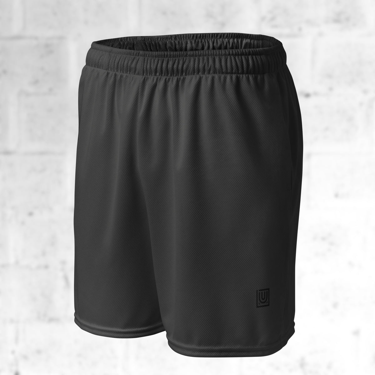 Core mesh dance sport short charcoal front view lightweight athletic mesh short