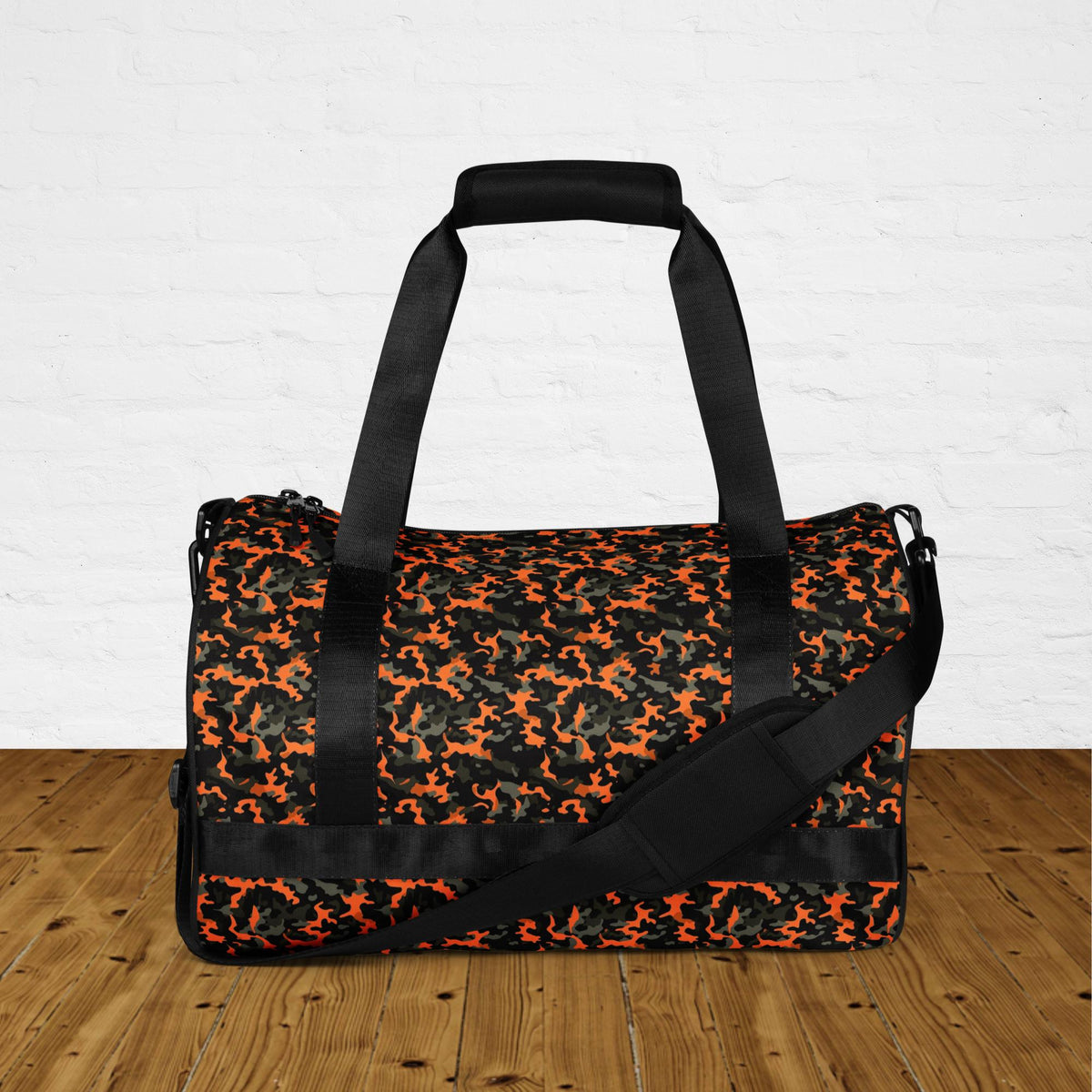Orange Camouflage Round Gym & Dance Bag