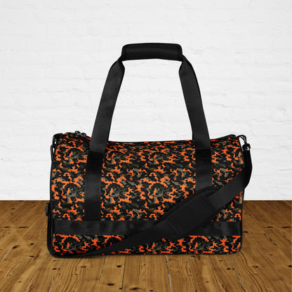 Orange Camouflage Round Gym & Dance Bag