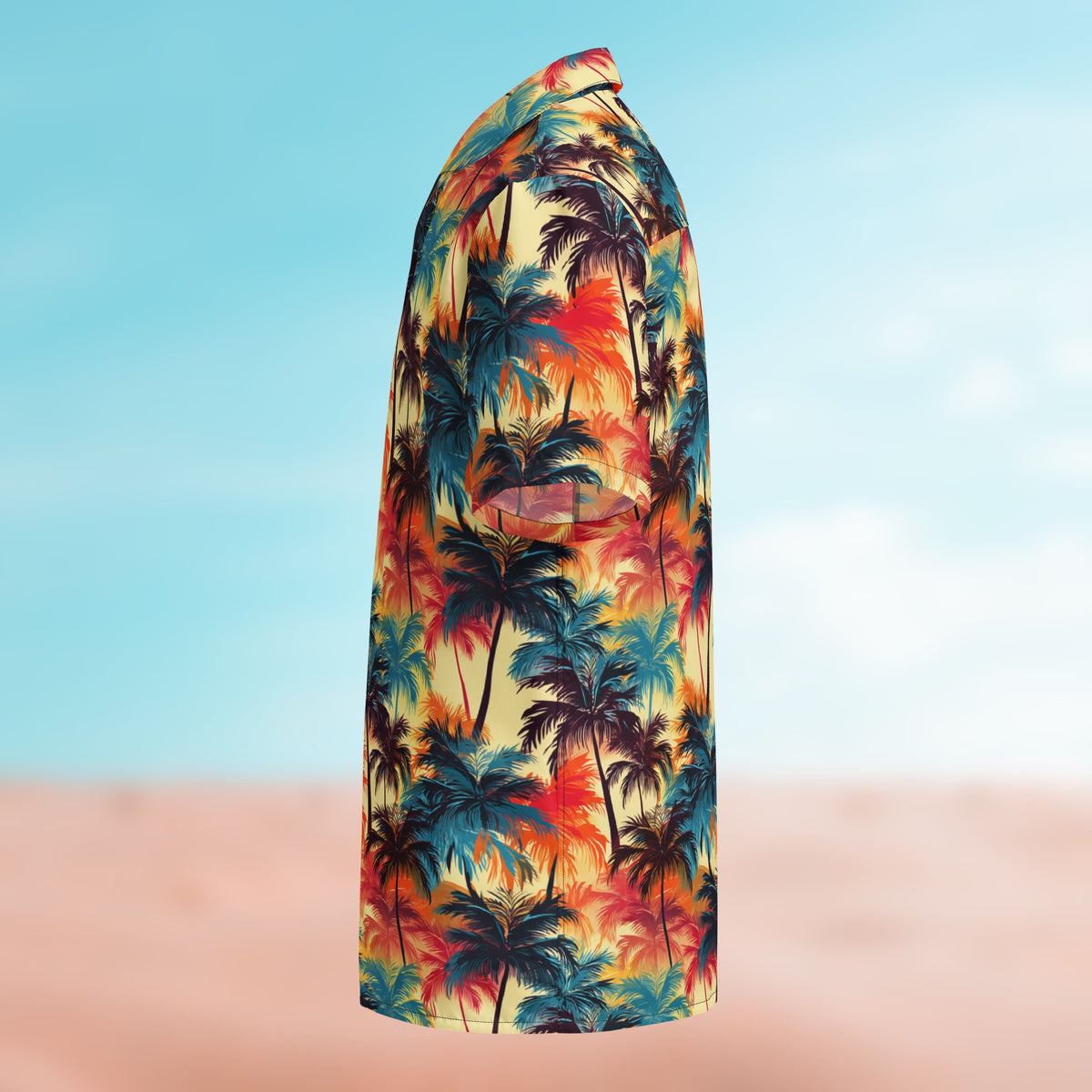 UNCLASSD Palm Button Shirt – Palm 10 colorway, side silhouette