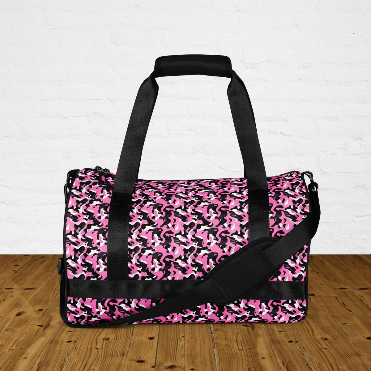 Pink Camouflage Round Gym & Dance Bag