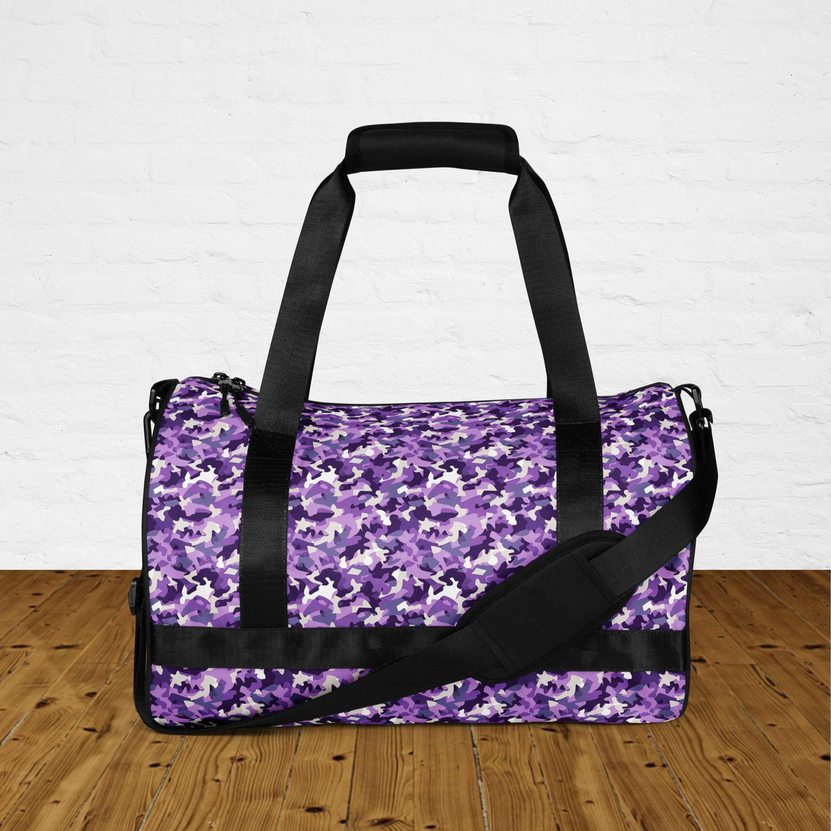 Purple Camouflage Round Gym & Dance Bag