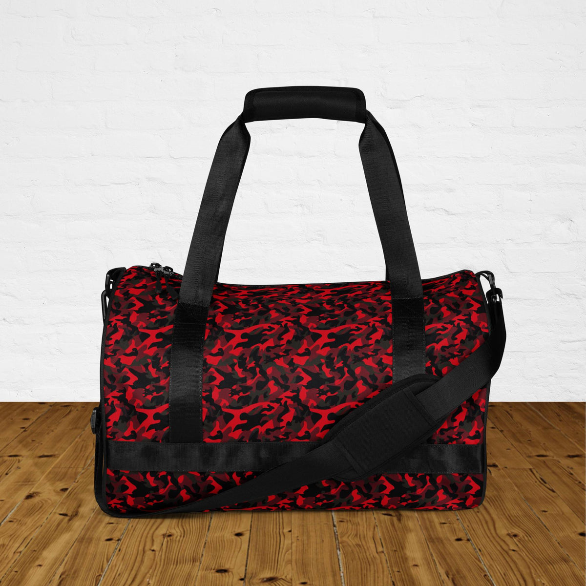 Red Camouflage Round Gym & Dance Bag