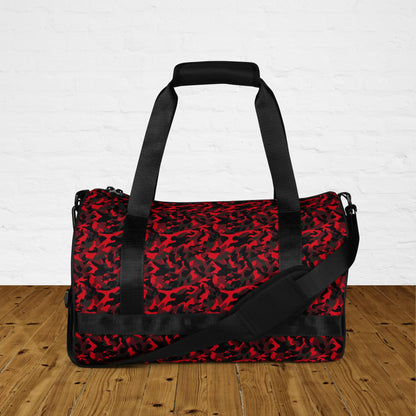 Red Camouflage Round Gym & Dance Bag