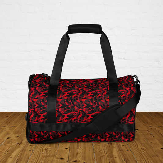 Red Camouflage Round Gym & Dance Bag