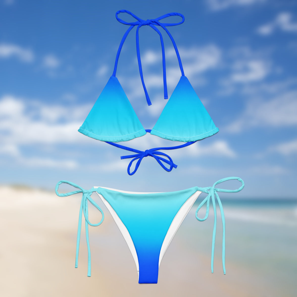 Electric Tide | Molten Gradient Triangle Bikini | Adjustable String Bikini