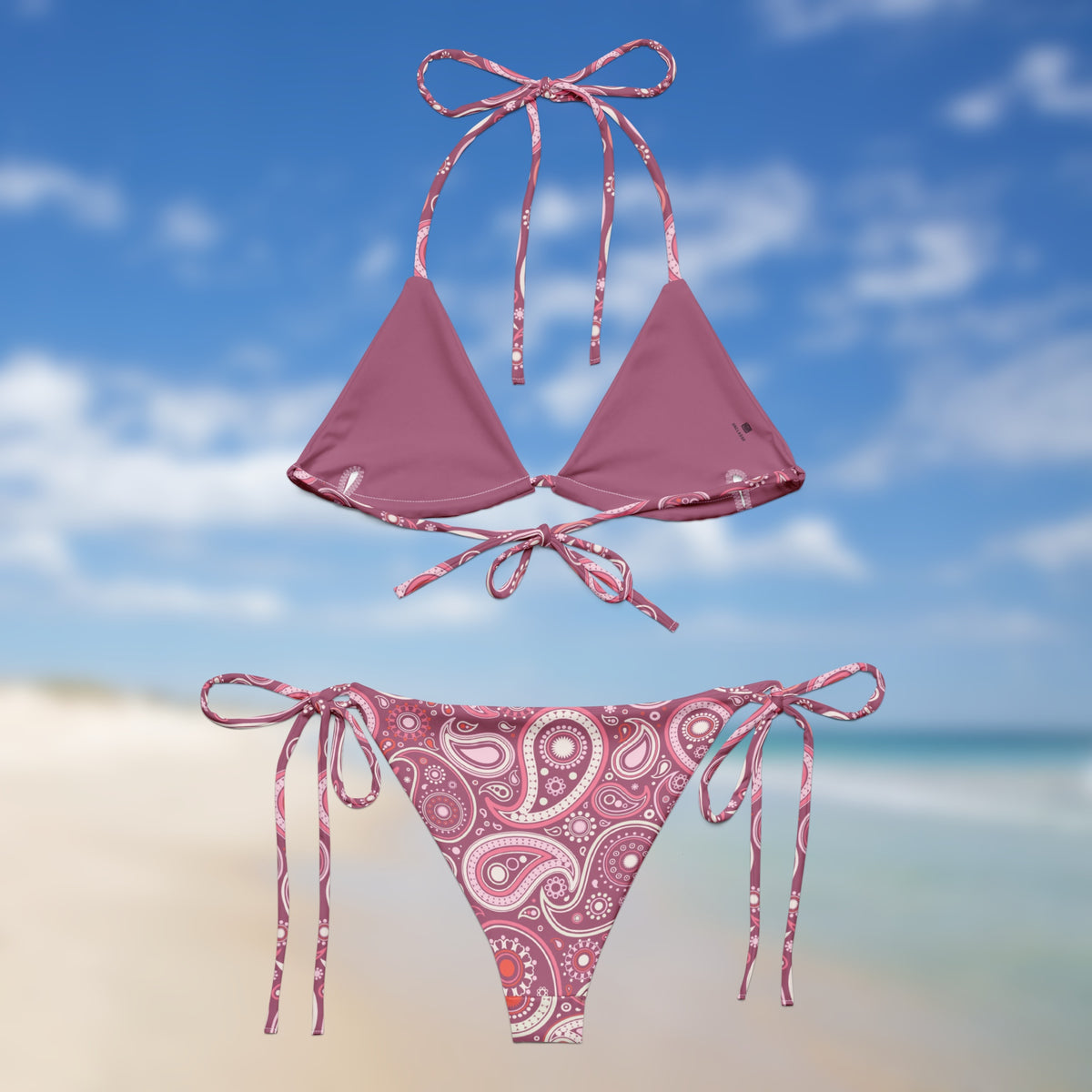 Pink Bandana | Paisley Triangle Bikini