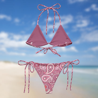 Pink Bandana | Paisley Triangle Bikini