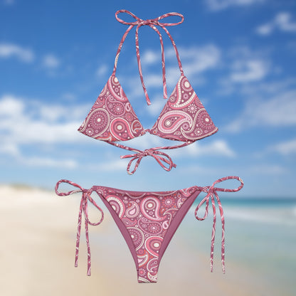 Pink Bandana | Paisley Triangle Bikini