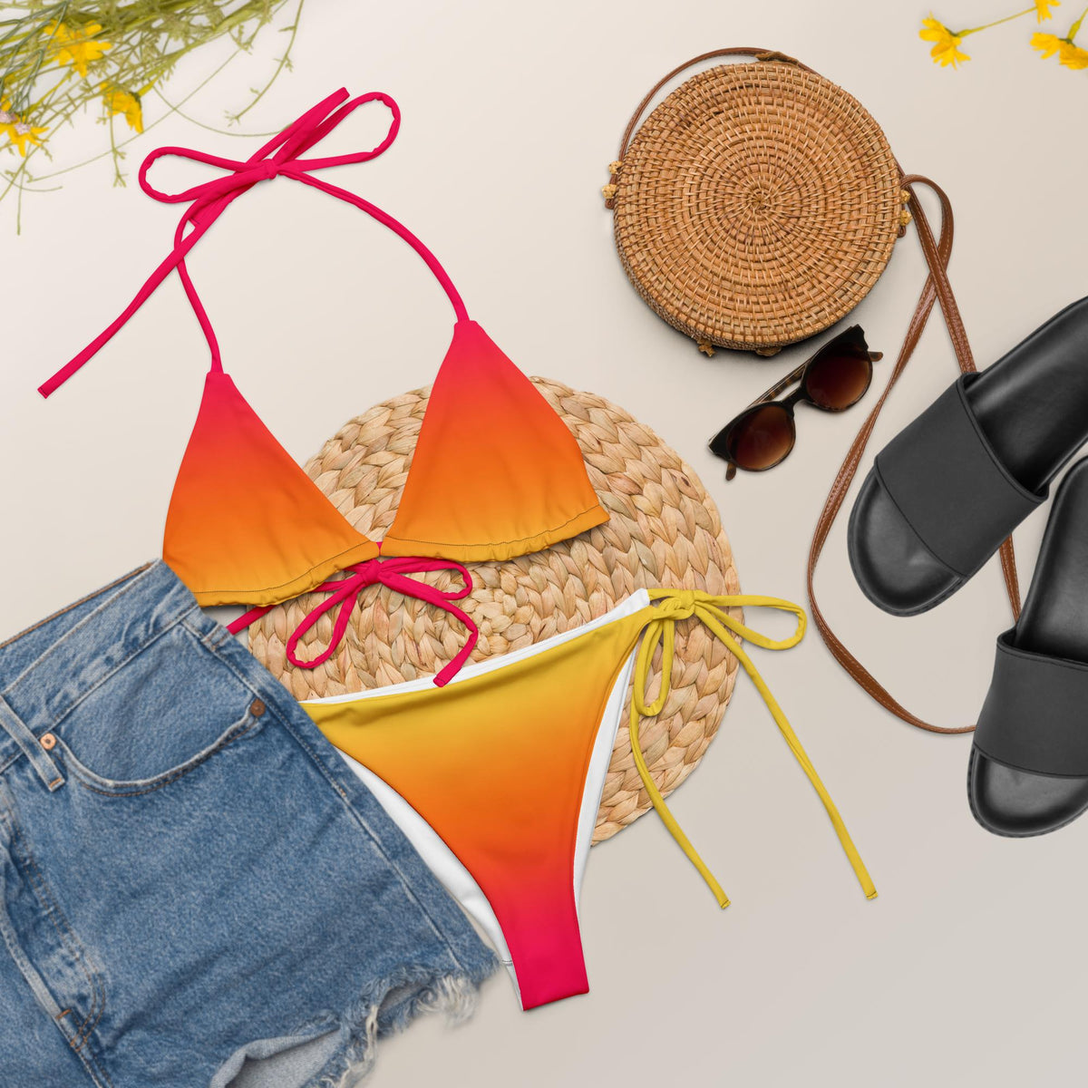 Solar Flare | Molten Gradient Triangle Bikini