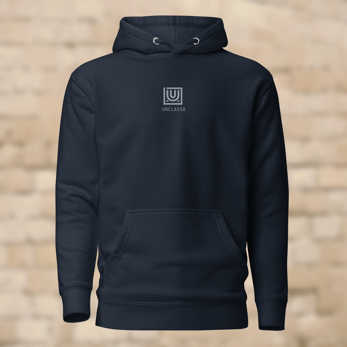 	UNCLASSD CORE navy blazer classic hoodie front centered embroidery dancewear