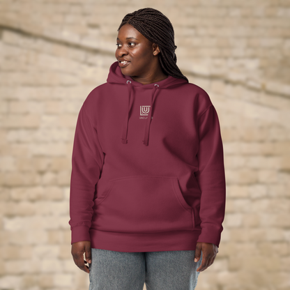 Maroon CORE hoodie dancer rehearsal warm-up streetwear dancewear