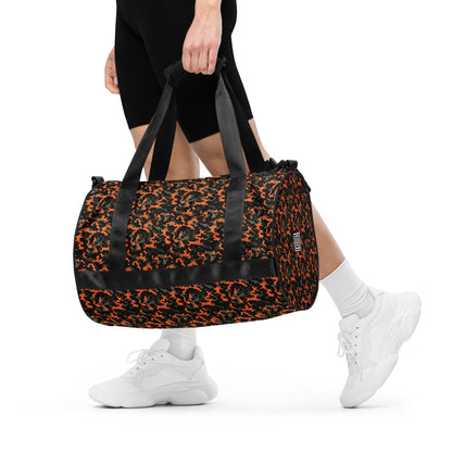Orange Camouflage Round Gym & Dance Bag