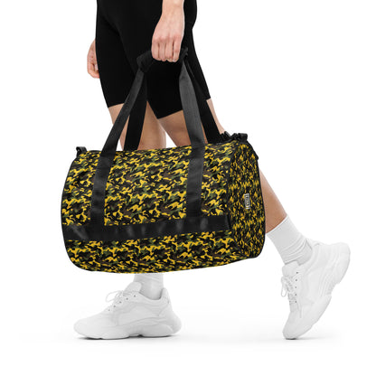 Yellow Camouflage Round Gym & Dance Bag