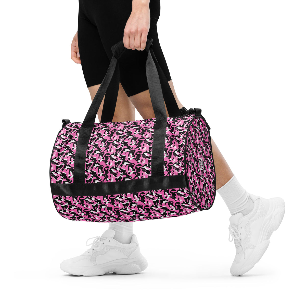 Pink Camouflage Round Gym & Dance Bag
