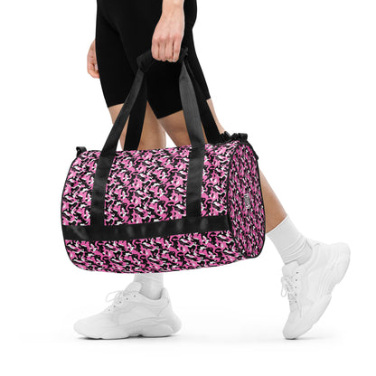 Pink Camouflage Round Gym & Dance Bag
