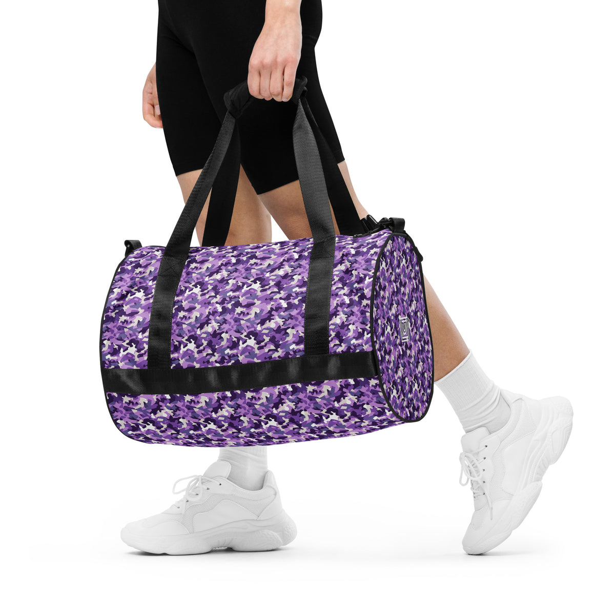 Purple Camouflage Round Gym & Dance Bag