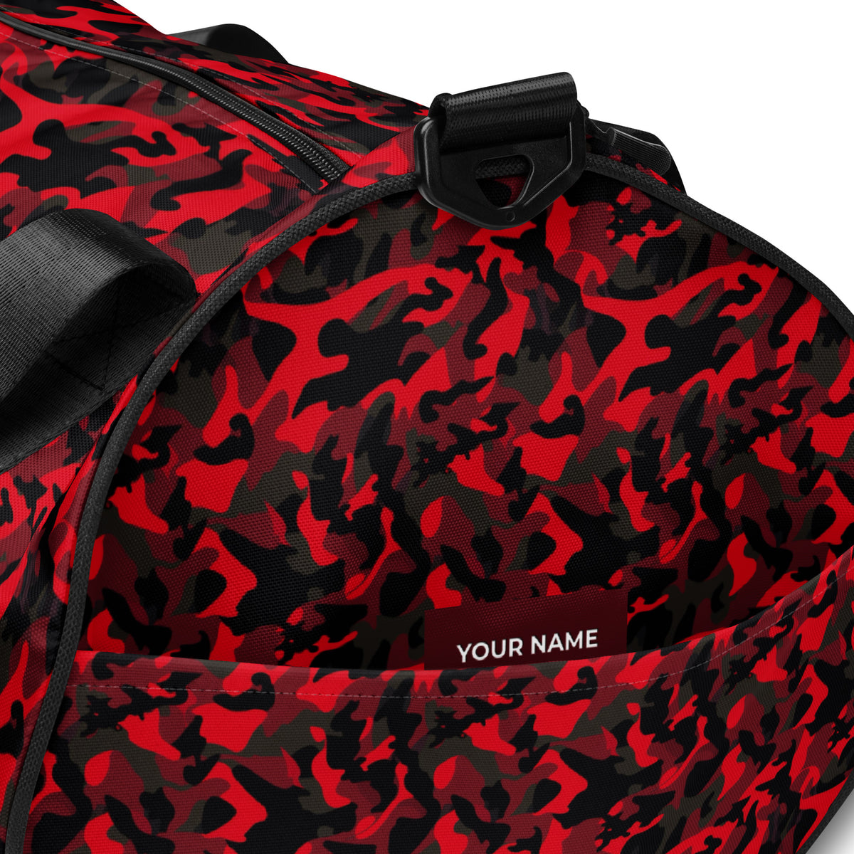 Red Camouflage Round Gym & Dance Bag