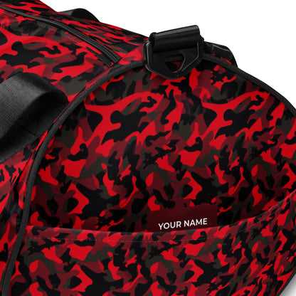 Red Camouflage Round Gym & Dance Bag