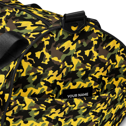 Yellow Camouflage Round Gym & Dance Bag