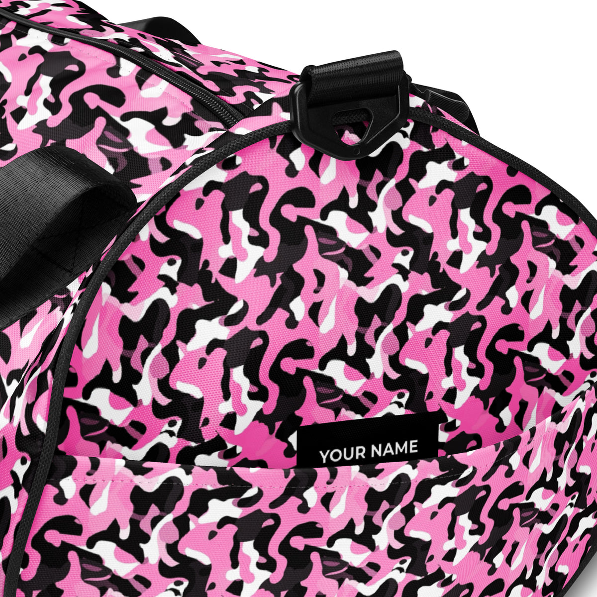 Pink Camouflage Round Gym & Dance Bag