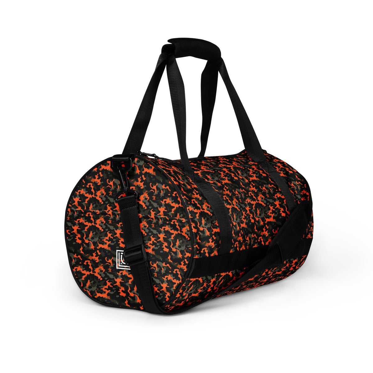 Orange Camouflage Round Gym & Dance Bag