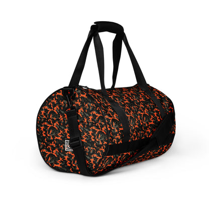 Orange Camouflage Round Gym & Dance Bag