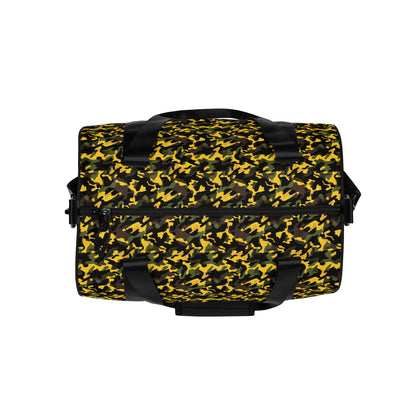 Yellow Camouflage Round Gym & Dance Bag