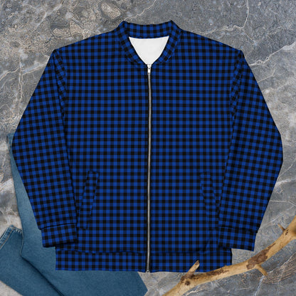 Veste à imprimé vichy bleu — Unisexe