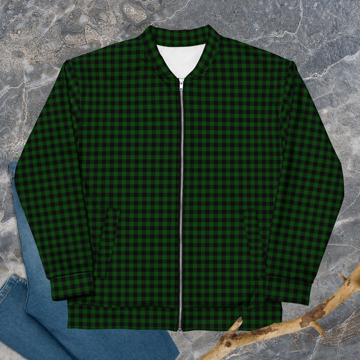 Veste à imprimé vichy vert — Unisexe