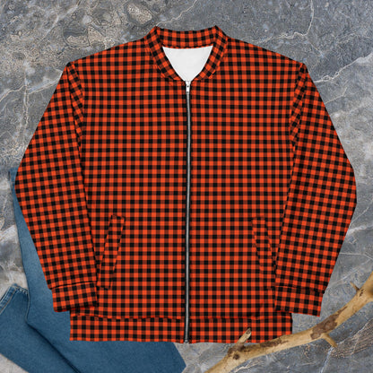 Veste à motif vichy orange — Unisexe