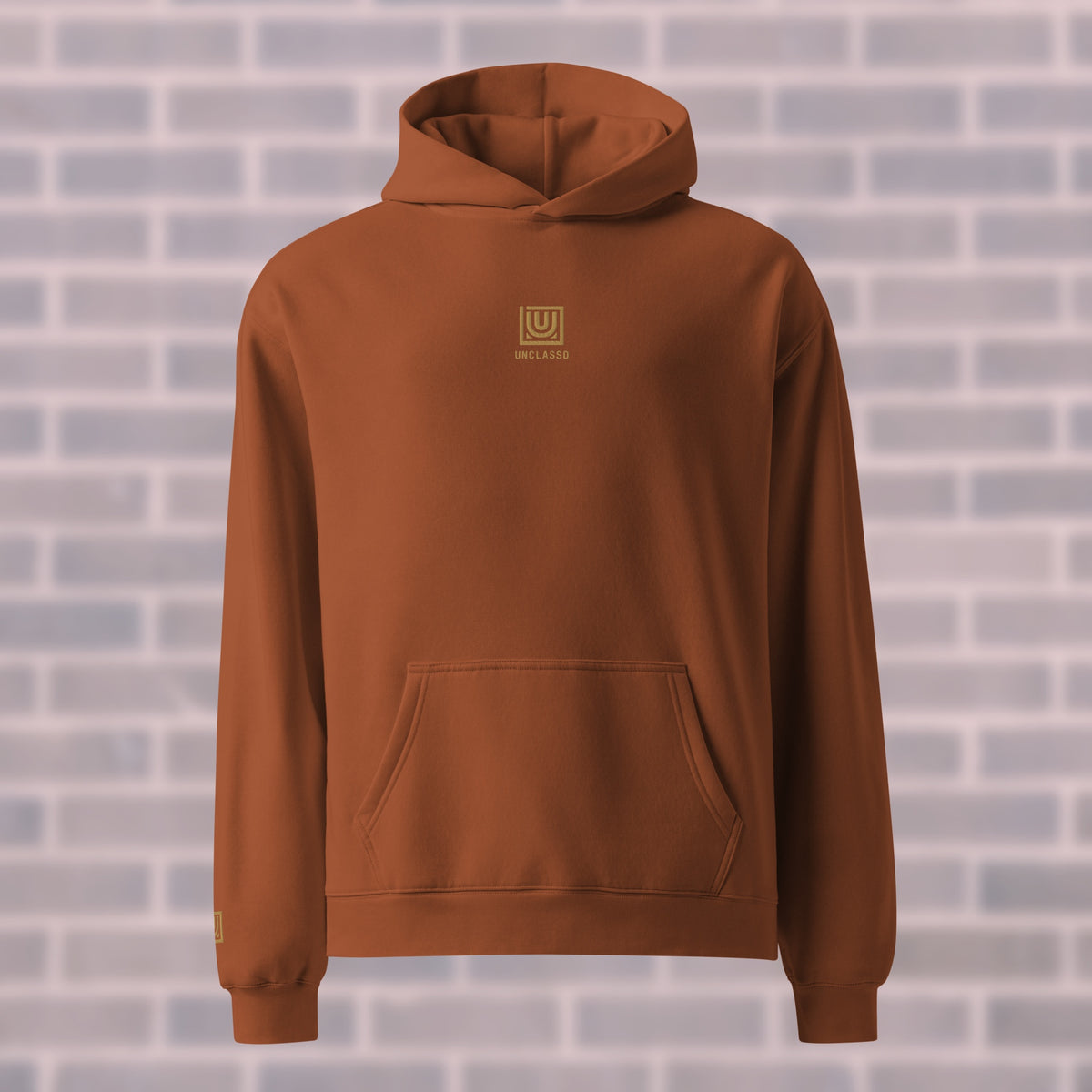 UNCLASSD CORE Oversized Hoodie Clay — front view premium dancewear hoodie