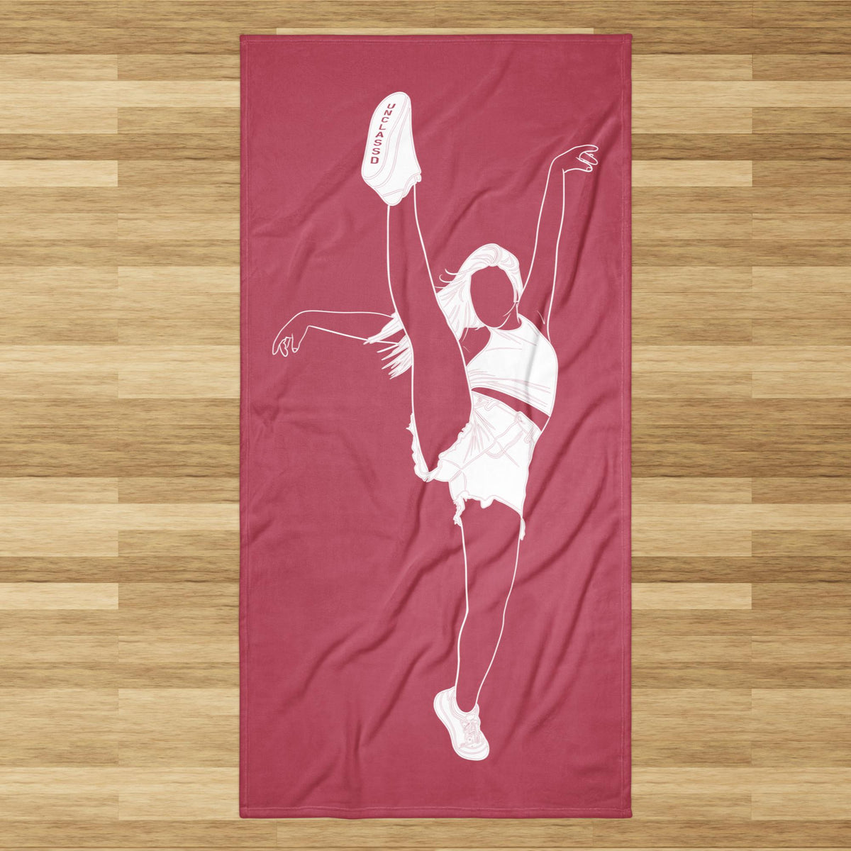 Serviette de danse de mouvement - Mouvement de danseuse - Rose foncé