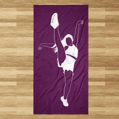Serviette de danse de mouvement - Mouvement de danseuse - Violette