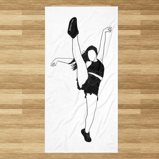 Serviette danse mouvement - Danseuse bouge - Blanc