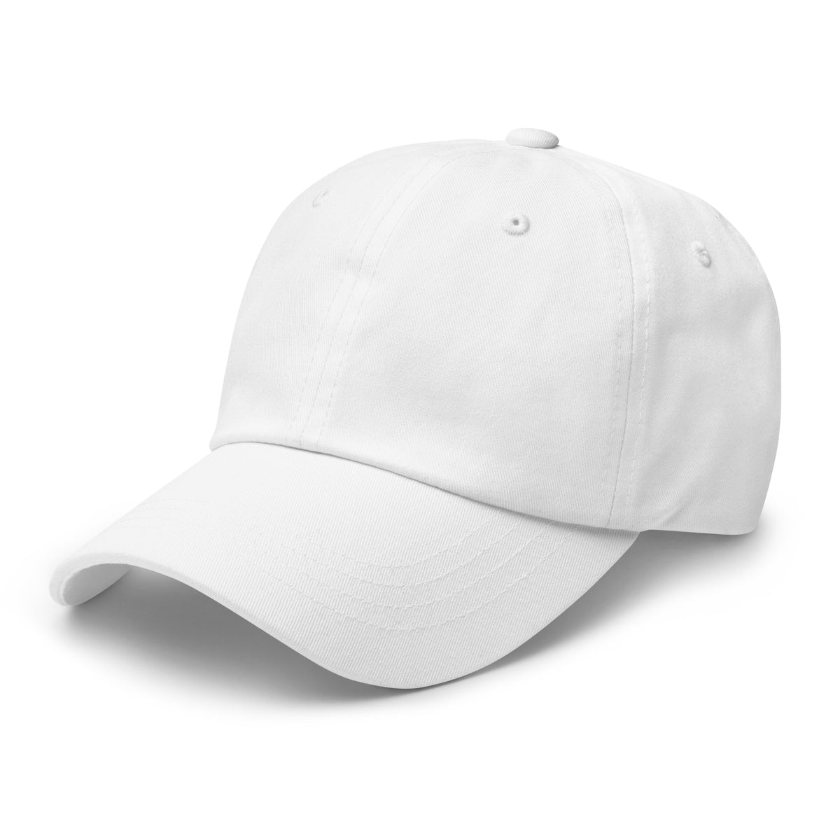 UNCLASSD White dad hat side view minimal silhouette