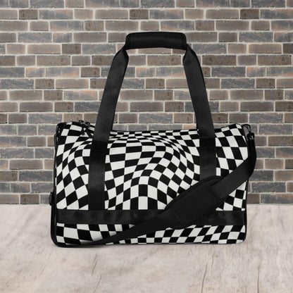Sac de sport rond à damier