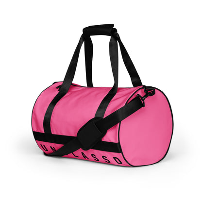 pink sport bag left front view