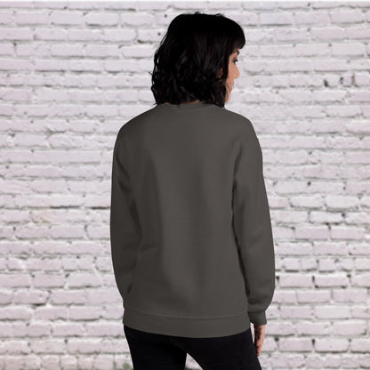 Female Model wearing CORE Charcoal Crewneck for dance  studio practice - back