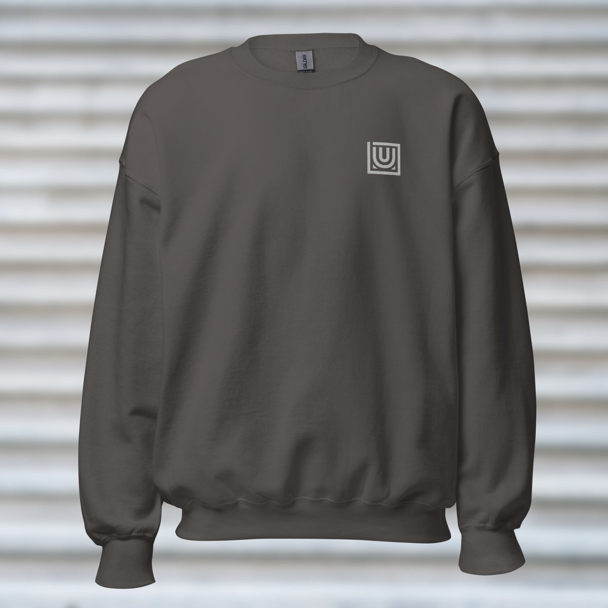 Front view UNCLASSD CORE Charcoal Crewneck