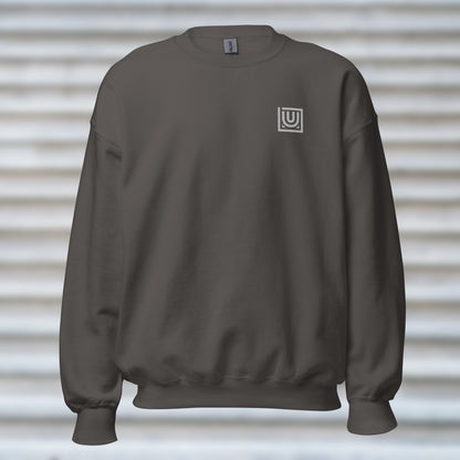 Front view UNCLASSD CORE Charcoal Crewneck
