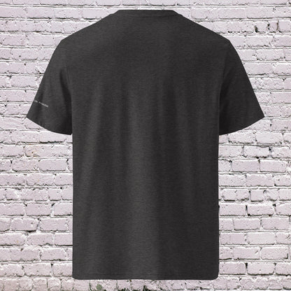 Back view of UNCLASSD CORE Dark Grey minimal movement tee for dancers 